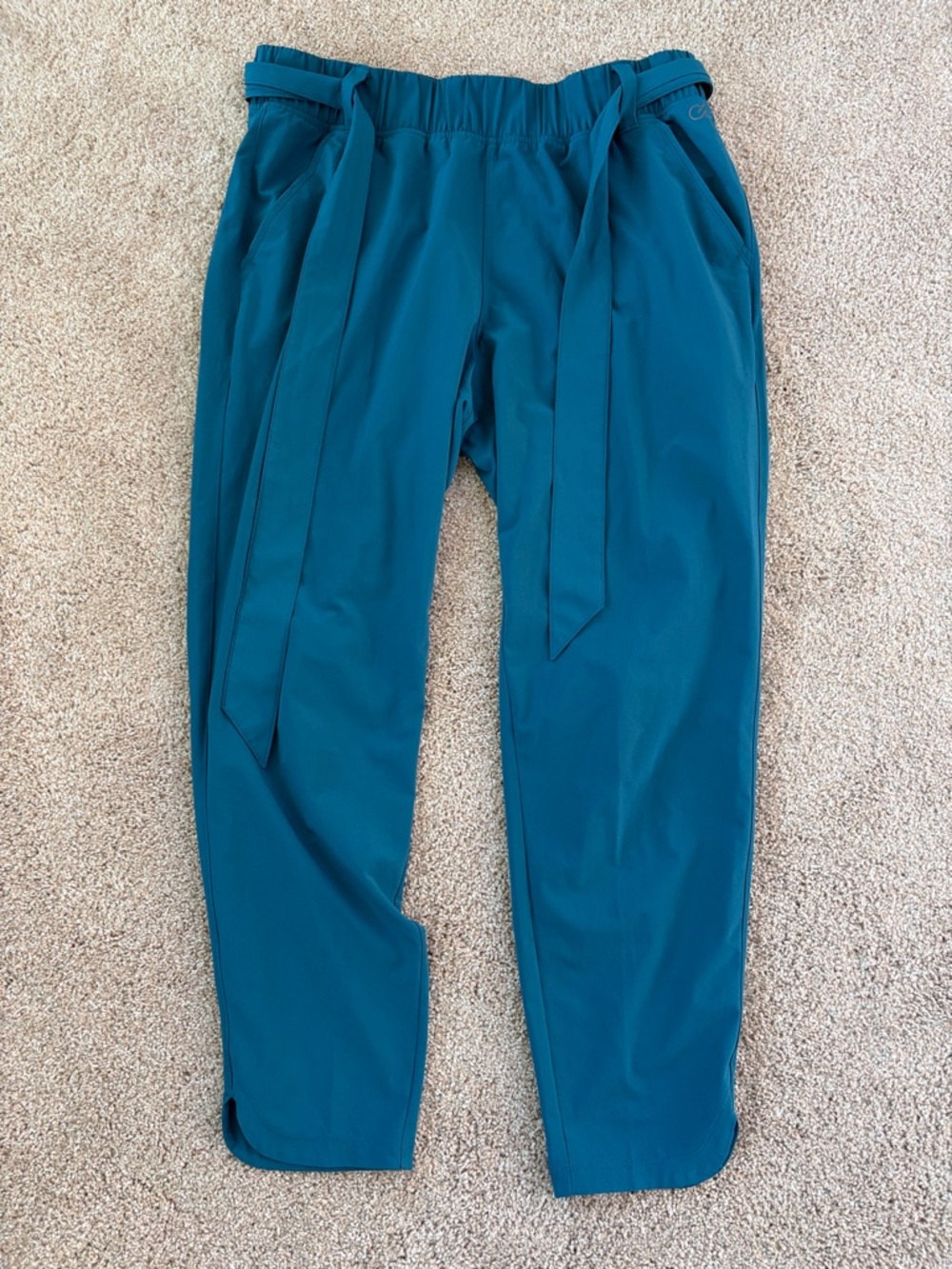 Calia Teal Drawstring Tapered Pants